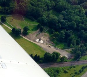 Aerial view of the Rebecca Weitsman Memorial Dog Park